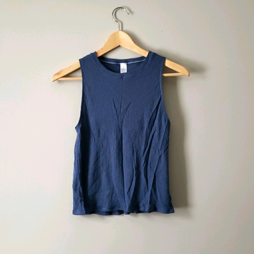 Ivivva blue ribbed tank top, women's/girls
